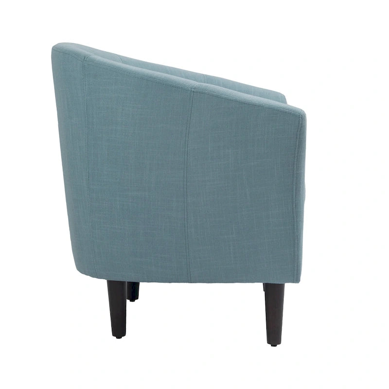 Fauteuil club en lin, lot de 2 – Kaki / Gris clair / Gris / Beige / Bleu