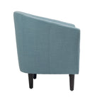 Fauteuil club en lin, lot de 2 – Kaki / Gris clair / Gris / Beige / Bleu