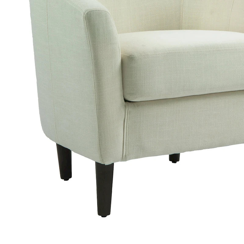 Fauteuil club en lin, lot de 2 – Kaki / Gris clair / Gris / Beige / Bleu