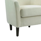 Fauteuil club en lin, lot de 2 – Kaki / Gris clair / Gris / Beige / Bleu