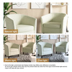 Fauteuil club en lin, lot de 2 – Kaki / Gris clair / Gris / Beige / Bleu