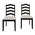 Chaise de salle à manger en bois, noir/gris/chêne naturel/blanc/marron, lot de 2
