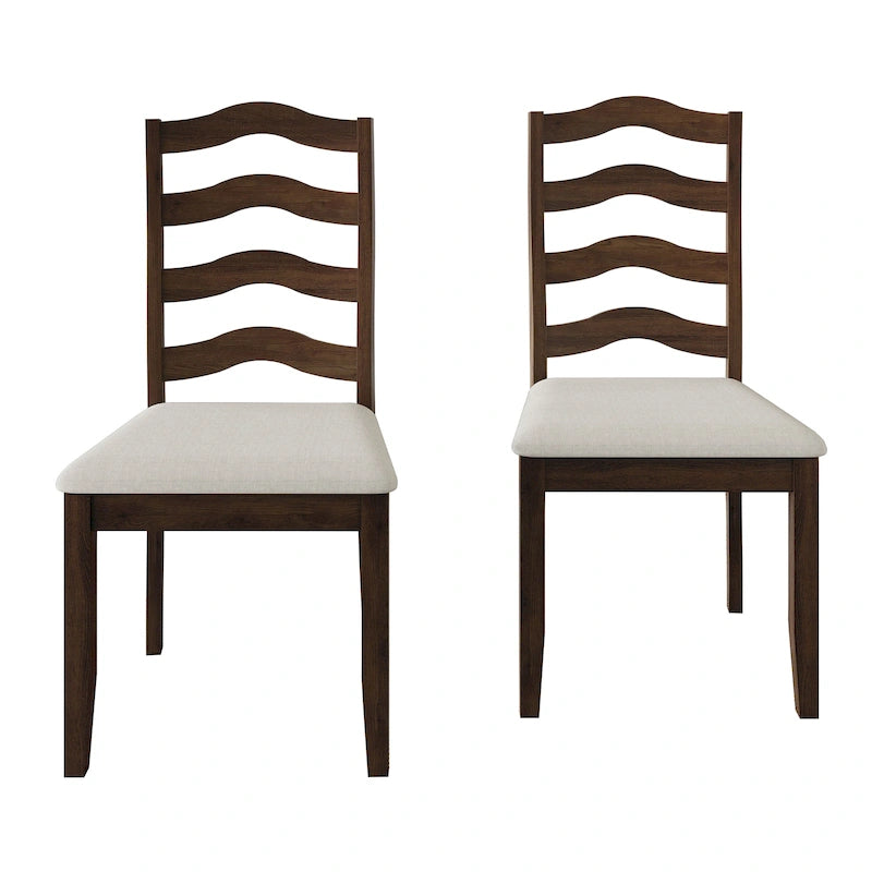 Chaise de salle à manger en bois, noir/gris/chêne naturel/blanc/marron, lot de 2