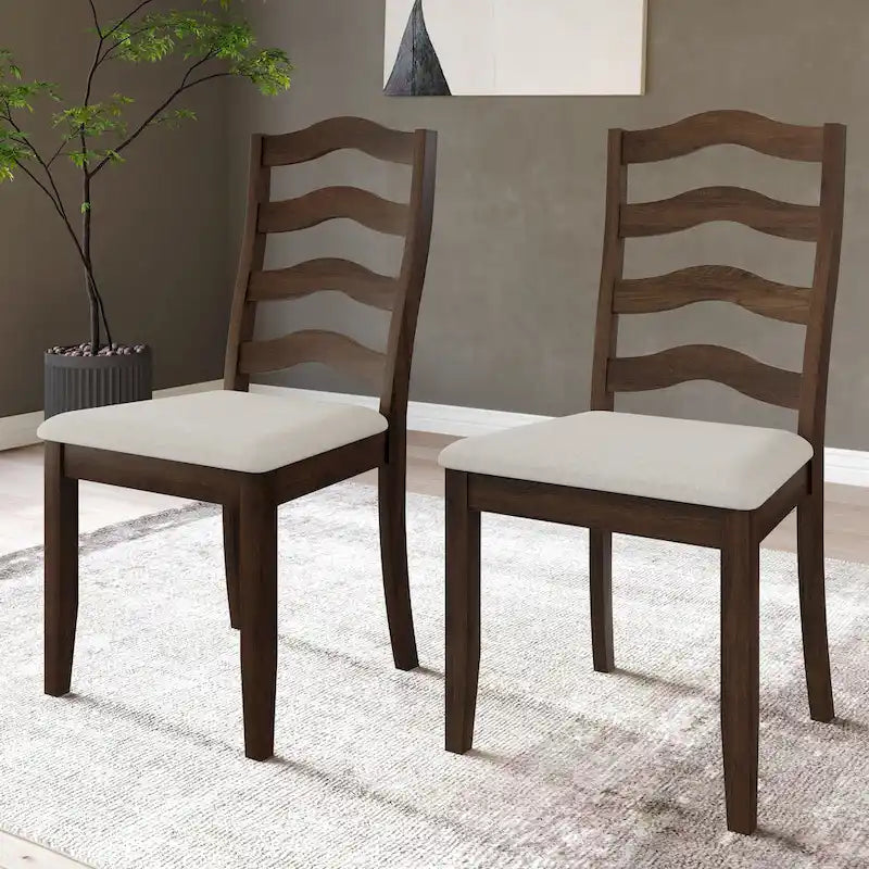 Chaise de salle à manger en bois, noir/gris/chêne naturel/blanc/marron, lot de 2
