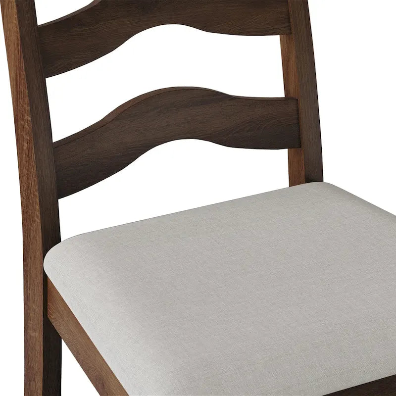 Chaise de salle à manger en bois, noir/gris/chêne naturel/blanc/marron, lot de 2