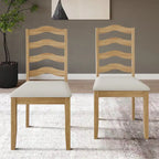 Chaise de salle à manger en bois, noir/gris/chêne naturel/blanc/marron, lot de 2