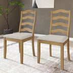 Chaise de salle à manger en bois, noir/gris/chêne naturel/blanc/marron, lot de 2