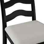 Chaise de salle à manger en bois, noir/gris/chêne naturel/blanc/marron, lot de 2