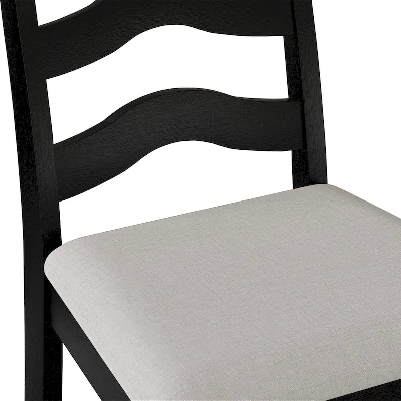 Chaise de salle à manger en bois, noir/gris/chêne naturel/blanc/marron, lot de 2