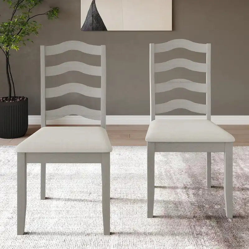 Chaise de salle à manger en bois, noir/gris/chêne naturel/blanc/marron, lot de 2