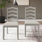 Chaise de salle à manger en bois, noir/gris/chêne naturel/blanc/marron, lot de 2