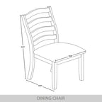 Chaise de salle à manger en bois, noir/gris/chêne naturel/blanc/marron, lot de 2