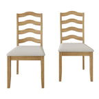 Chaise de salle à manger en bois, noir/gris/chêne naturel/blanc/marron, lot de 2