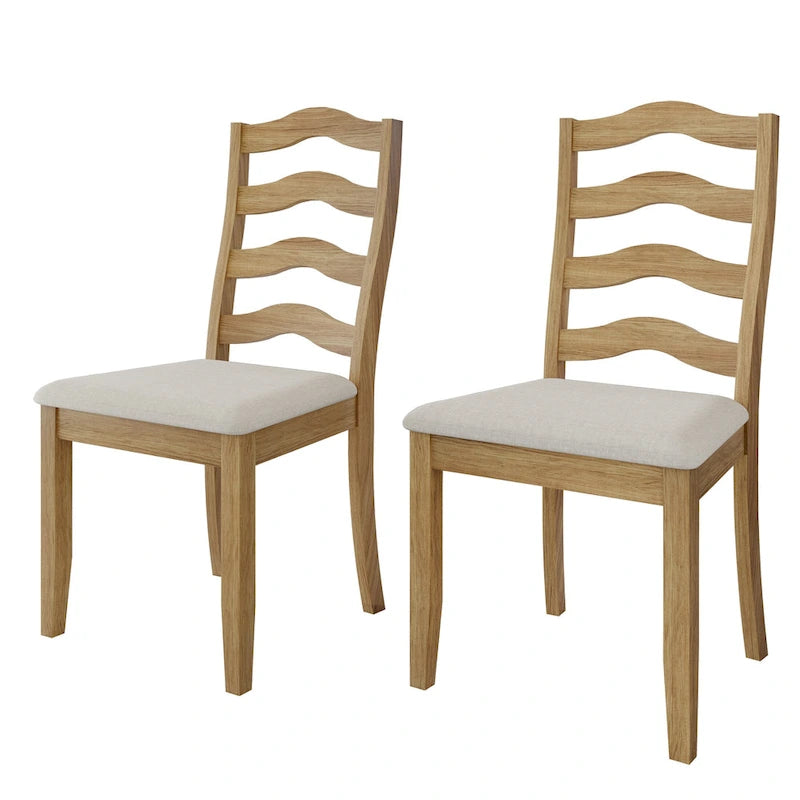 Chaise de salle à manger en bois, noir/gris/chêne naturel/blanc/marron, lot de 2