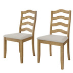 Chaise de salle à manger en bois, noir/gris/chêne naturel/blanc/marron, lot de 2