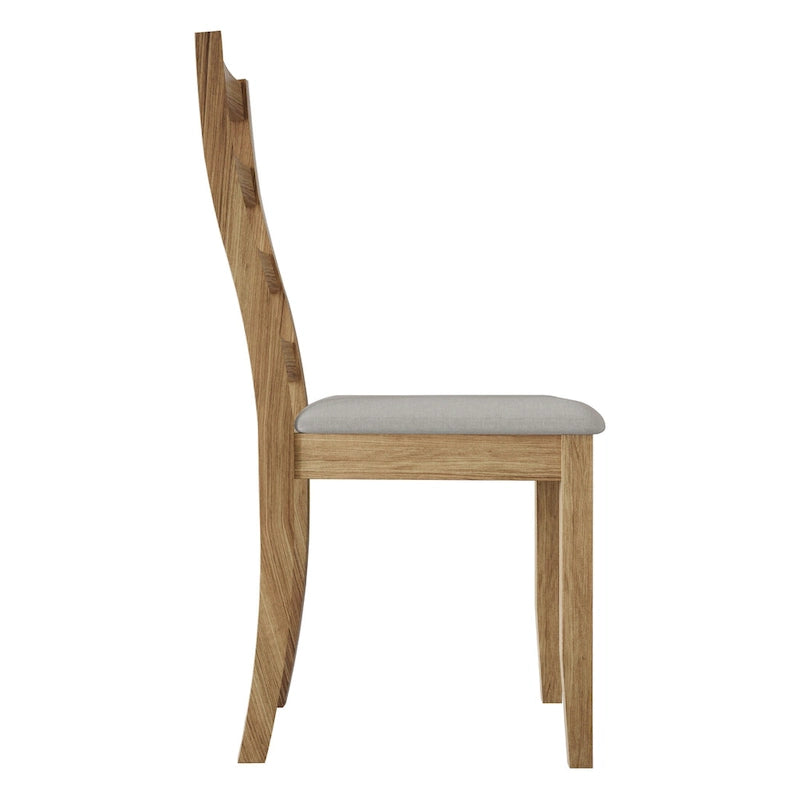 Chaise de salle à manger en bois, noir/gris/chêne naturel/blanc/marron, lot de 2