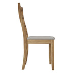Chaise de salle à manger en bois, noir/gris/chêne naturel/blanc/marron, lot de 2