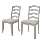 Chaise de salle à manger en bois, noir/gris/chêne naturel/blanc/marron, lot de 2