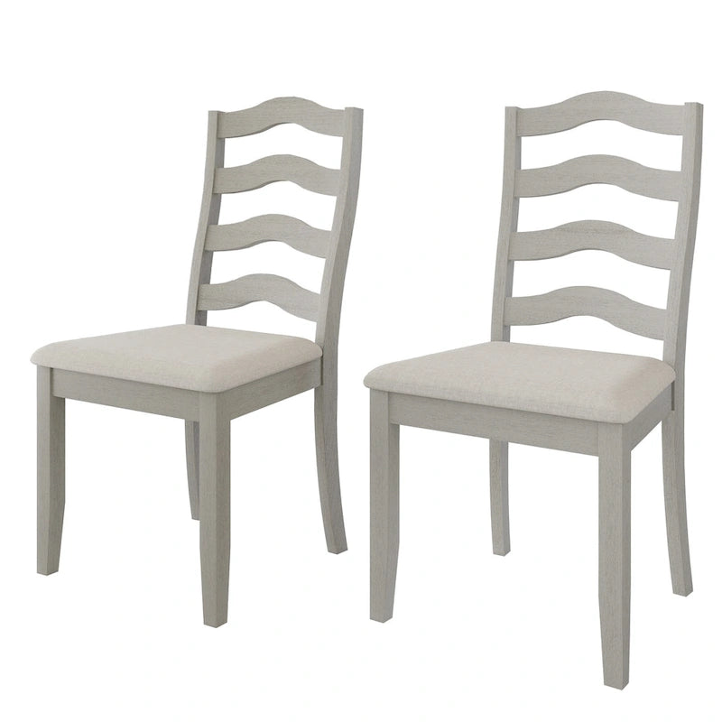 Chaise de salle à manger en bois, noir/gris/chêne naturel/blanc/marron, lot de 2