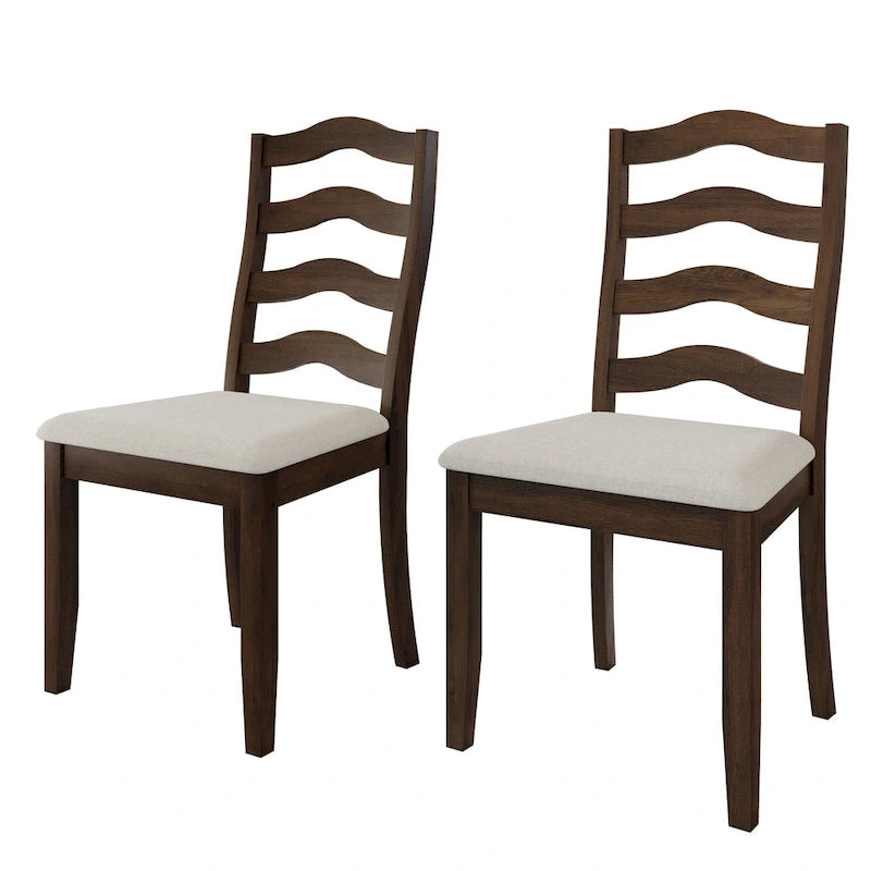 Chaise de salle à manger en bois, noir/gris/chêne naturel/blanc/marron, lot de 2
