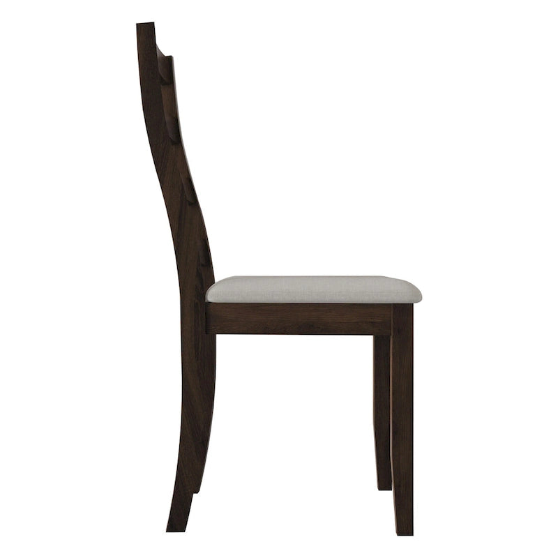 Chaise de salle à manger en bois, noir/gris/chêne naturel/blanc/marron, lot de 2