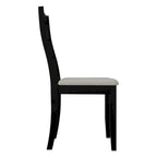 Chaise de salle à manger en bois, noir/gris/chêne naturel/blanc/marron, lot de 2