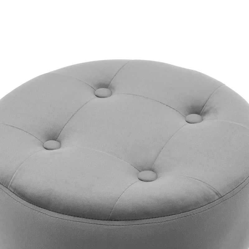 Tabouret de coiffeuse rond pivotant en similicuir/velours, multicolore, 1 personne