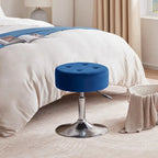 Tabouret de coiffeuse rond pivotant en similicuir/velours, multicolore, 1 personne