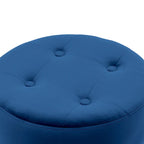 Tabouret de coiffeuse rond pivotant en similicuir/velours, multicolore, 1 personne