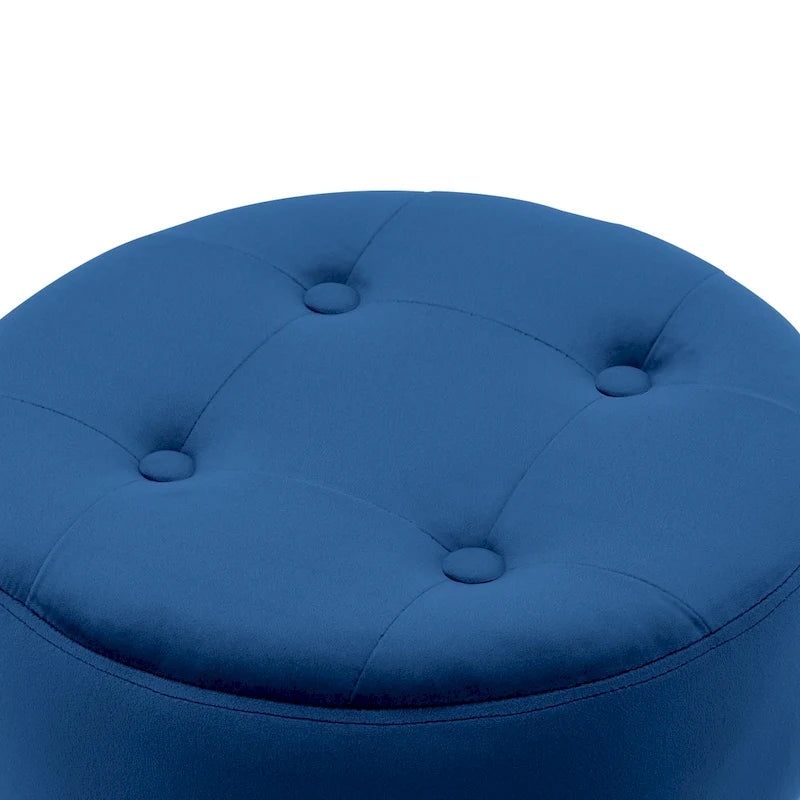 Tabouret de coiffeuse rond pivotant en similicuir/velours, multicolore, 1 personne