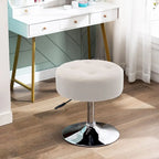 Tabouret de coiffeuse rond pivotant en similicuir/velours, multicolore, 1 personne