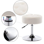 Tabouret de coiffeuse rond pivotant en similicuir/velours, multicolore, 1 personne
