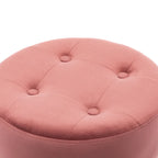 Tabouret de coiffeuse rond pivotant en similicuir/velours, multicolore, 1 personne
