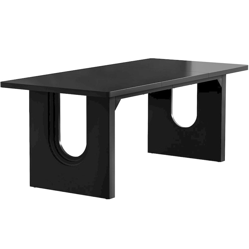 Grand bureau, blanc/noir, poste de travail individuel