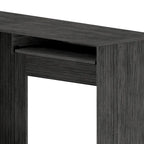 Bureau d'angle en L avec tiroirs, étagère et rangement pour unité centrale – Marron / Noir / Gris