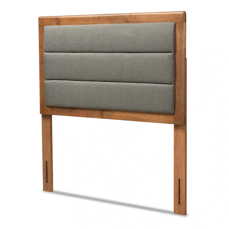 Tête de lit en tissu gris foncé capitonnée, pour lit simple/double/queen/king size