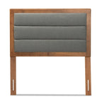 Tête de lit en tissu gris foncé capitonnée, pour lit simple/double/queen/king size