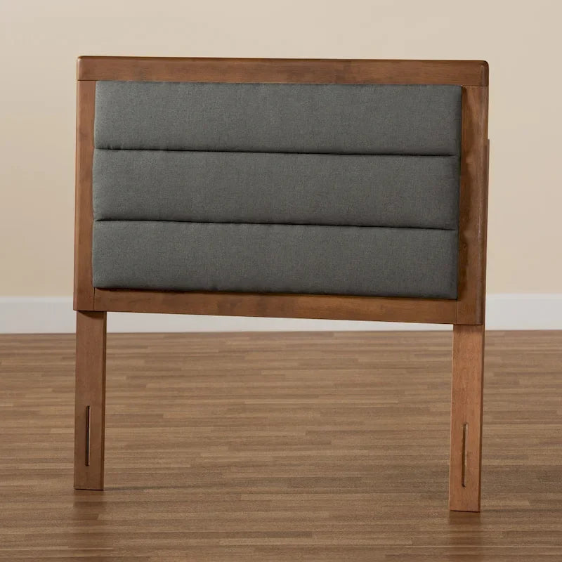 Tête de lit en tissu gris foncé capitonnée, pour lit simple/double/queen/king size
