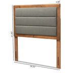 Tête de lit en tissu gris foncé capitonnée, pour lit simple/double/queen/king size