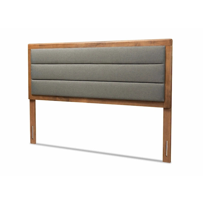 Tête de lit en tissu gris foncé capitonnée, pour lit simple/double/queen/king size