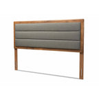 Tête de lit en tissu gris foncé capitonnée, pour lit simple/double/queen/king size