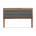 Tête de lit en tissu gris foncé capitonnée, pour lit simple/double/queen/king size