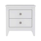 Table de chevet noire/blanche avec 2 tiroirs et 4 pieds, 1 personne