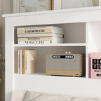 Tête de lit bibliothèque Queen avec lumière LED RVB, 2 personnes