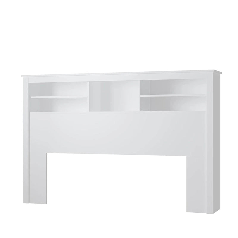 Tête de lit bibliothèque Queen avec lumière LED RVB, 2 personnes