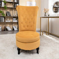 Fauteuil d'appoint haut de gamme en velours capitonné, jaune moutarde/gris/noir, unité