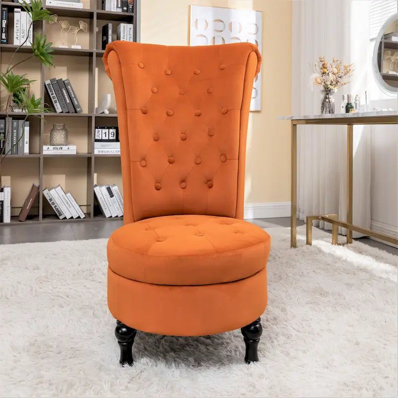 Fauteuil d'appoint haut de gamme en velours capitonné, jaune moutarde/gris/noir, unité