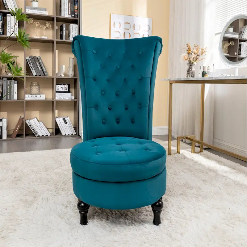 Fauteuil d'appoint haut de gamme en velours capitonné, jaune moutarde/gris/noir, unité