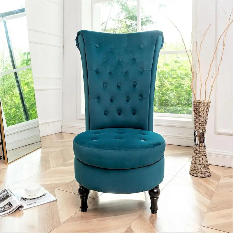 Fauteuil d'appoint haut de gamme en velours capitonné, jaune moutarde/gris/noir, unité