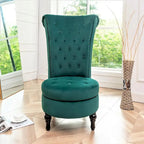 Fauteuil d'appoint haut de gamme en velours capitonné, jaune moutarde/gris/noir, unité